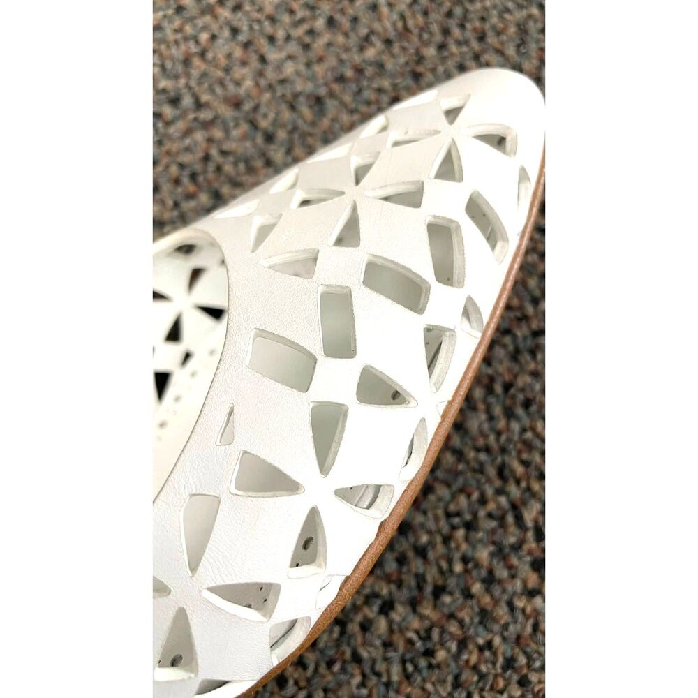 ~ Manolo Blahnik 37 Gelista Leather Ballet Flats Perforated Authentic 6.5-7 - Picture 8 of 15